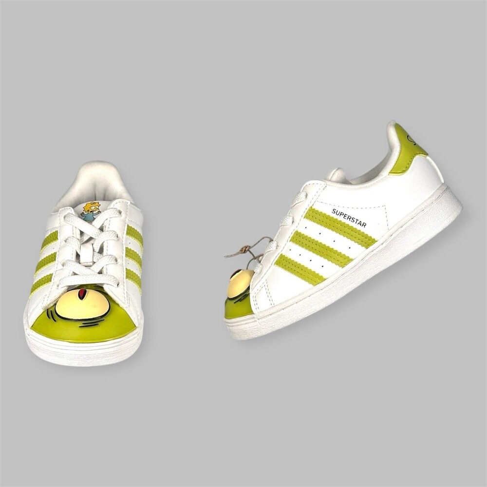 ADIDAS Shoes SIMPSONS X SUPERSTAR KANG AND KODOS WHITE GY3322 Toddler SIZE 7K